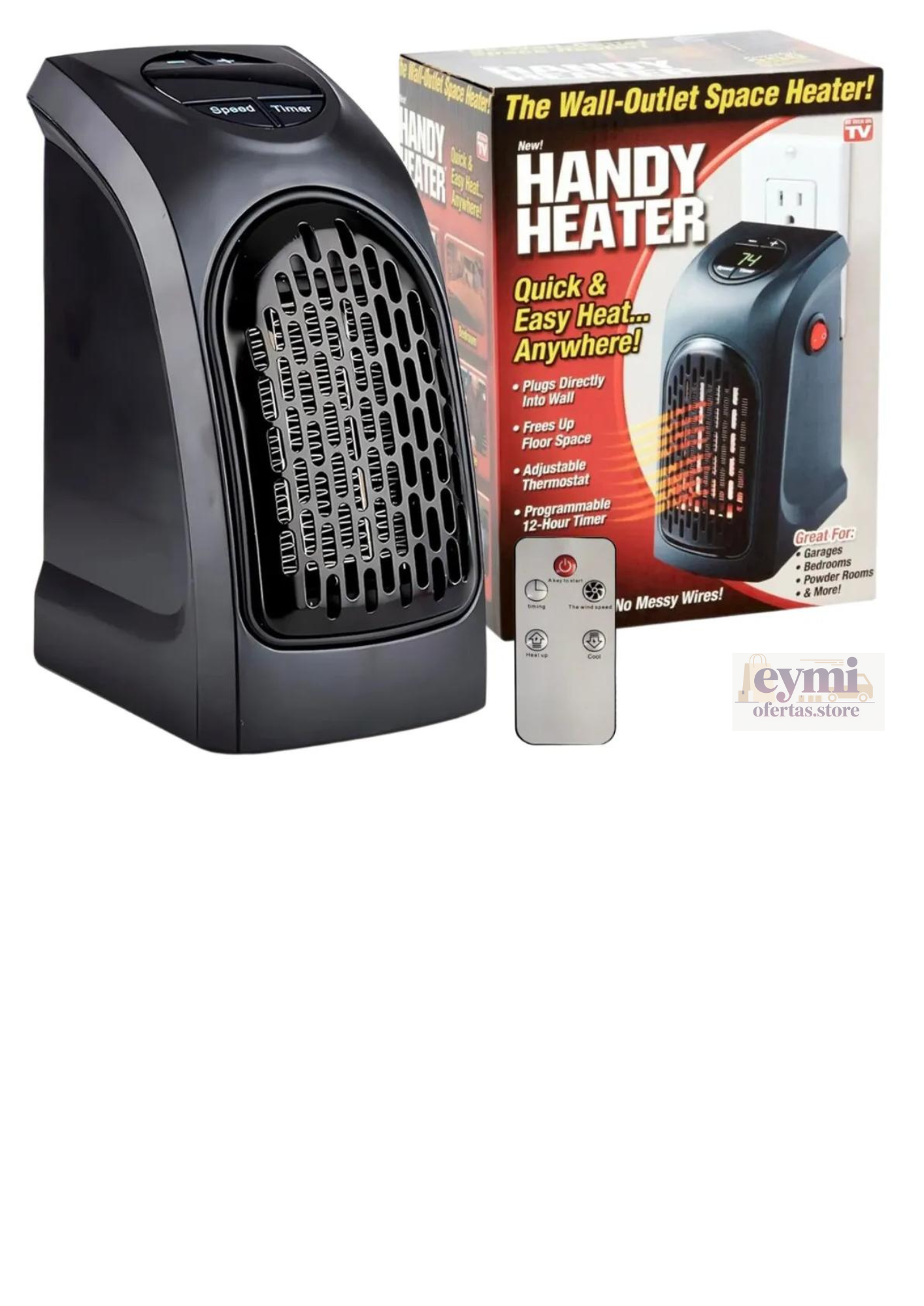 Calefactor eléctrico portátil de alta potencia