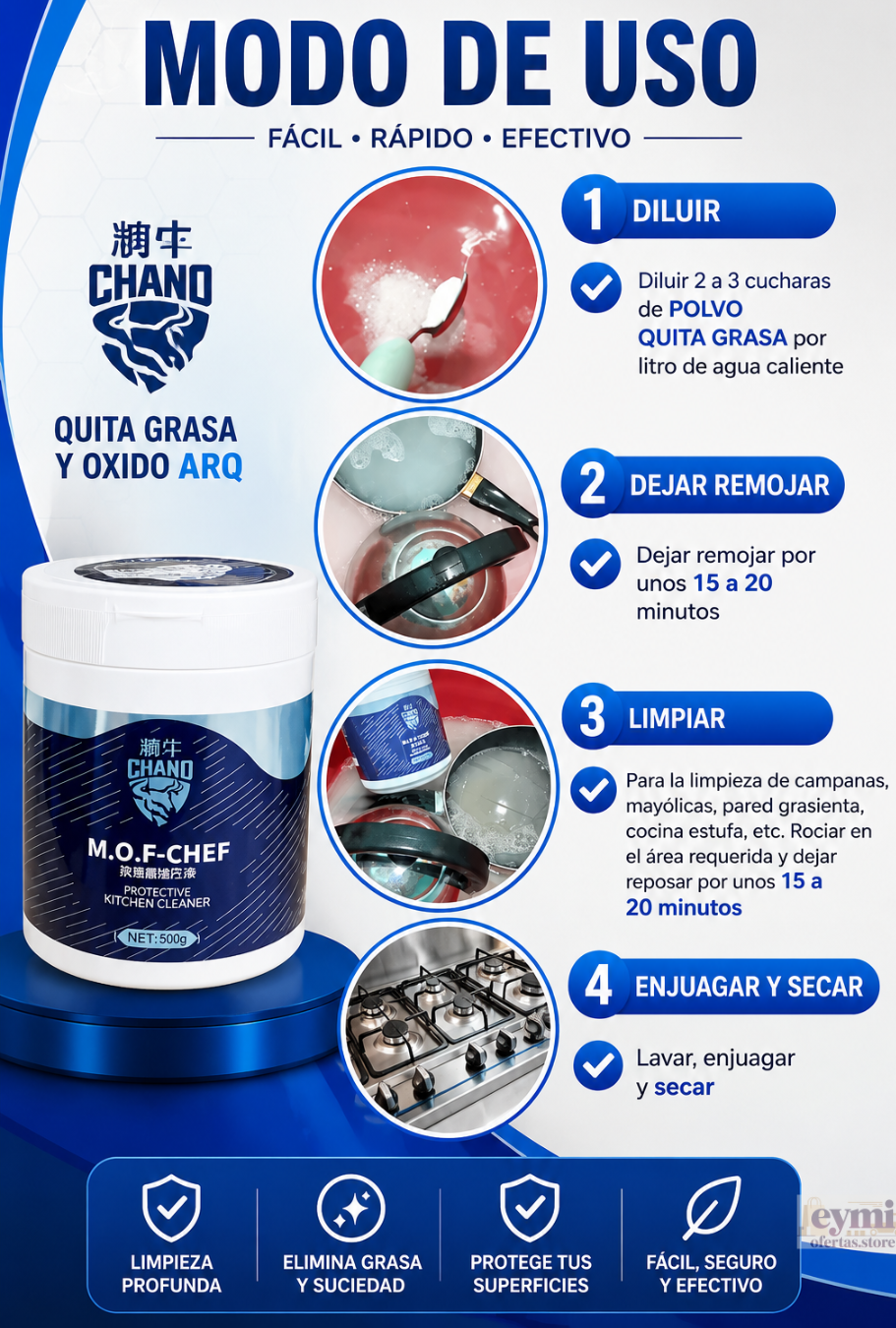Chano quita grasa y oxido ARQ