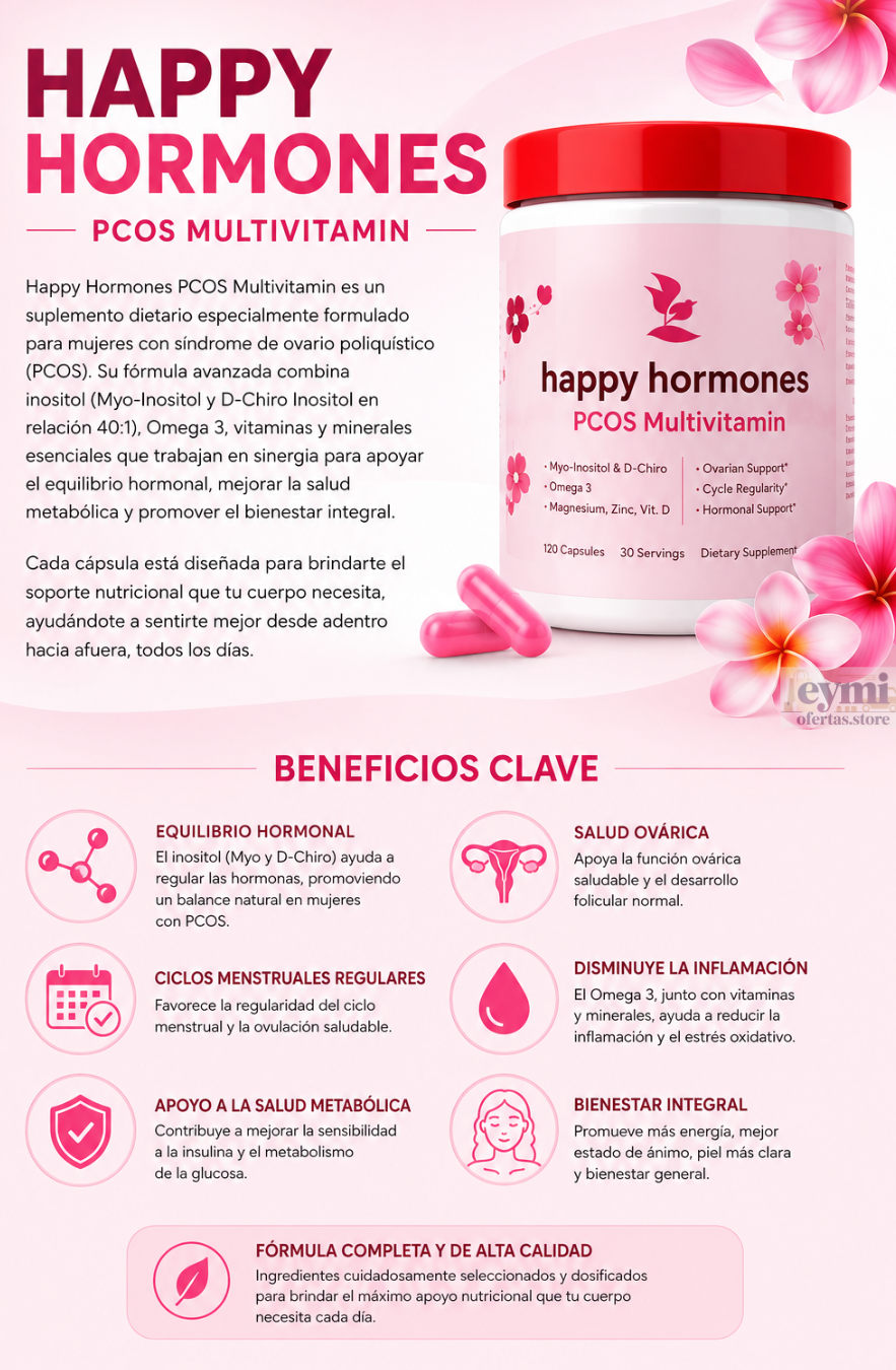 Happy Hormones Multivitamínicos 120