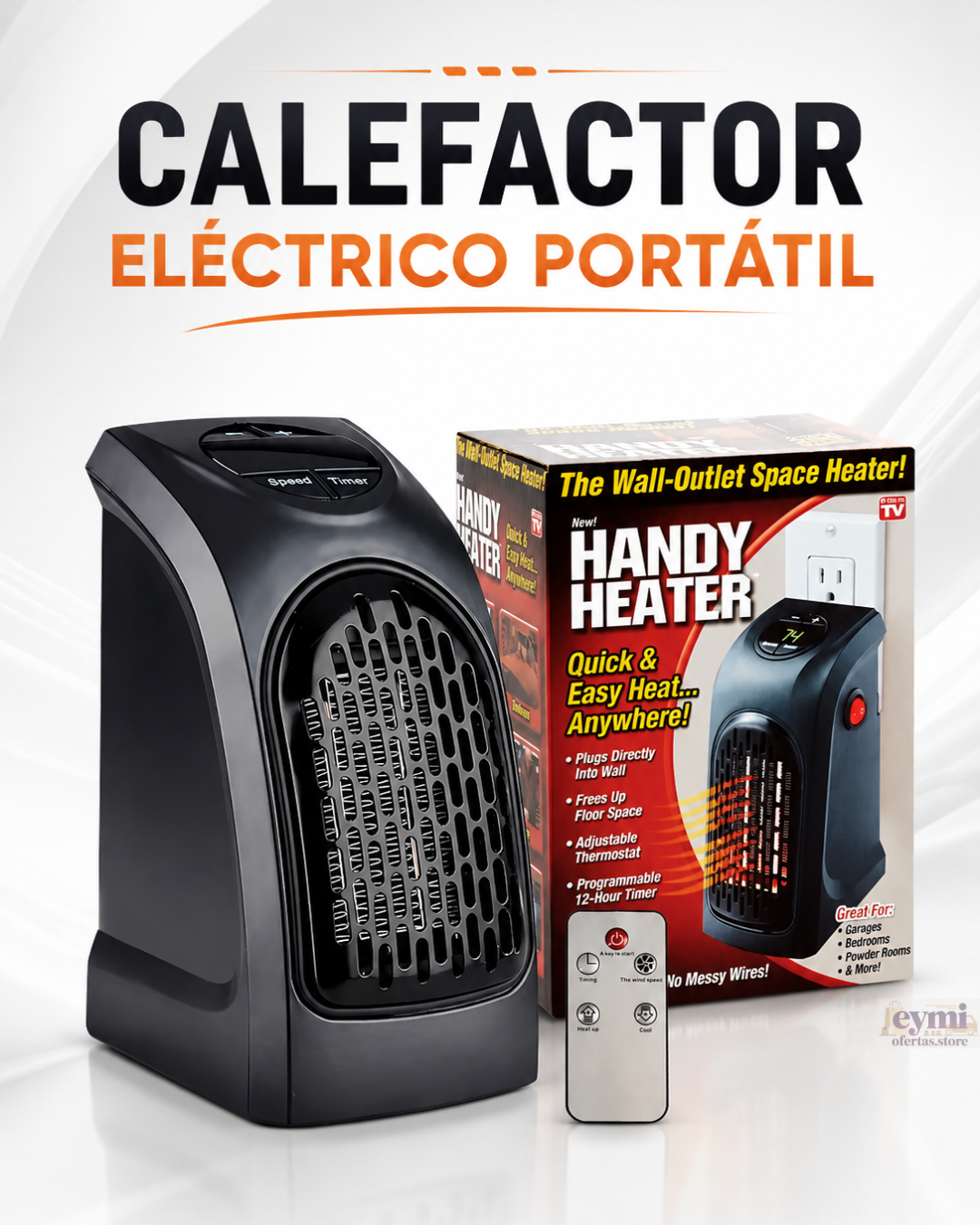 Calefactor eléctrico portátil de alta potencia