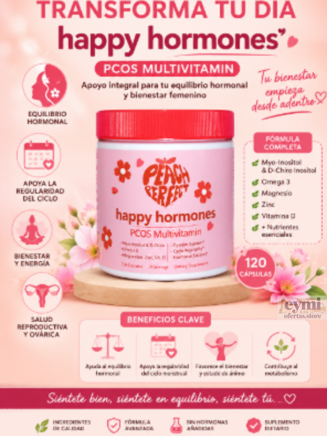 Happy Hormones Multivitamínicos 120